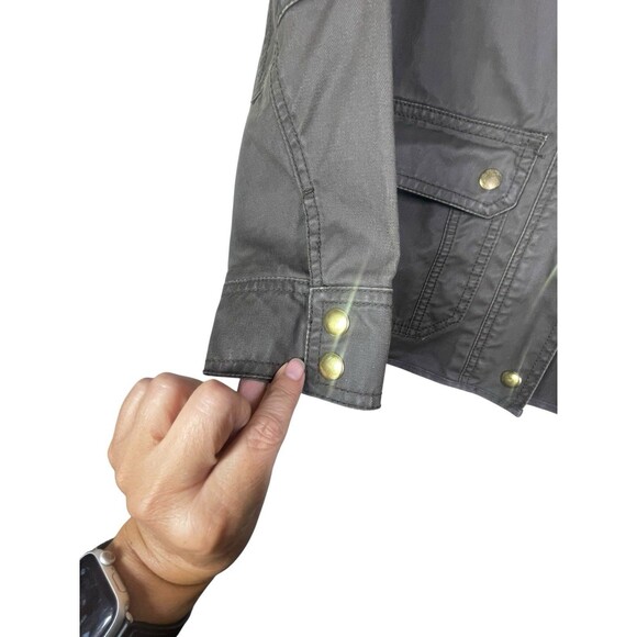 Women's J. Crew The Downtown Field Jacket Waxed Cotton Canvas Black Size PSmall - Picture 7 of 14